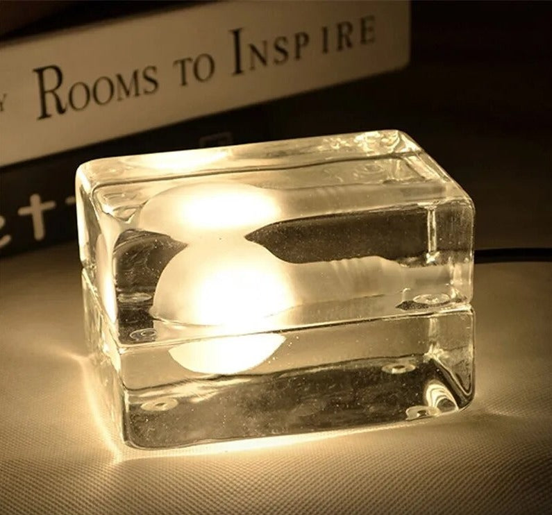 Transparent Table Lamp in Modern Design – Glass Lamp for Stylish Room Lighting