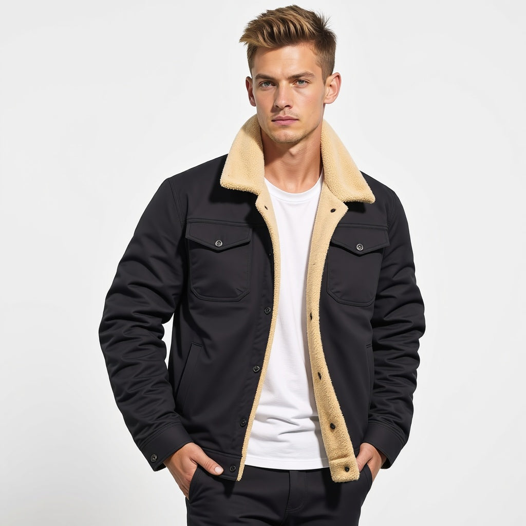 Men's Winter Warm Jacket | Button Down