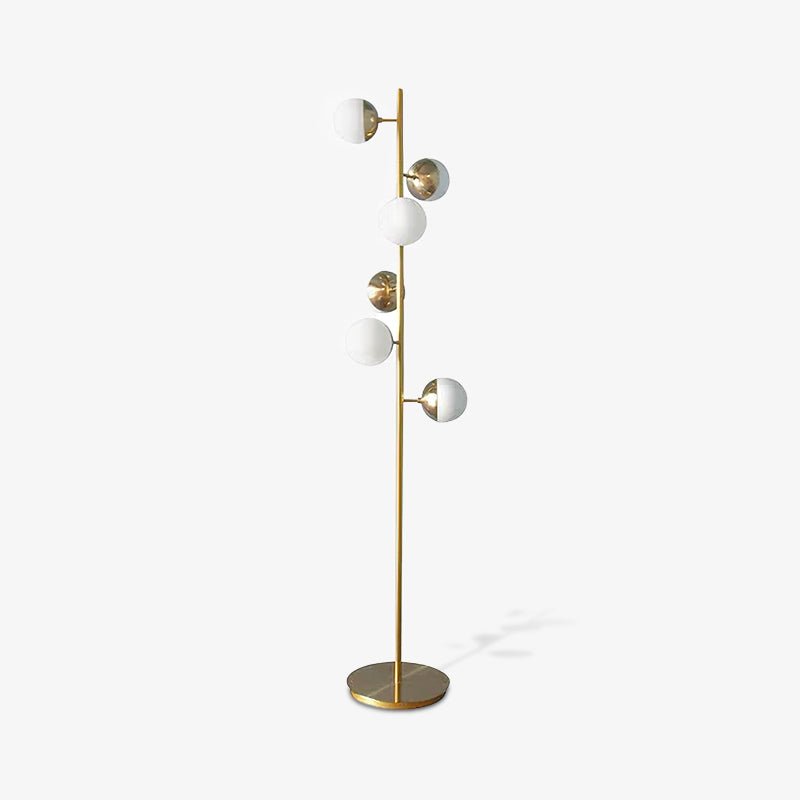 Modern LED Floor Lamp with Globe Lights – Gold Design Lamp for Living Room