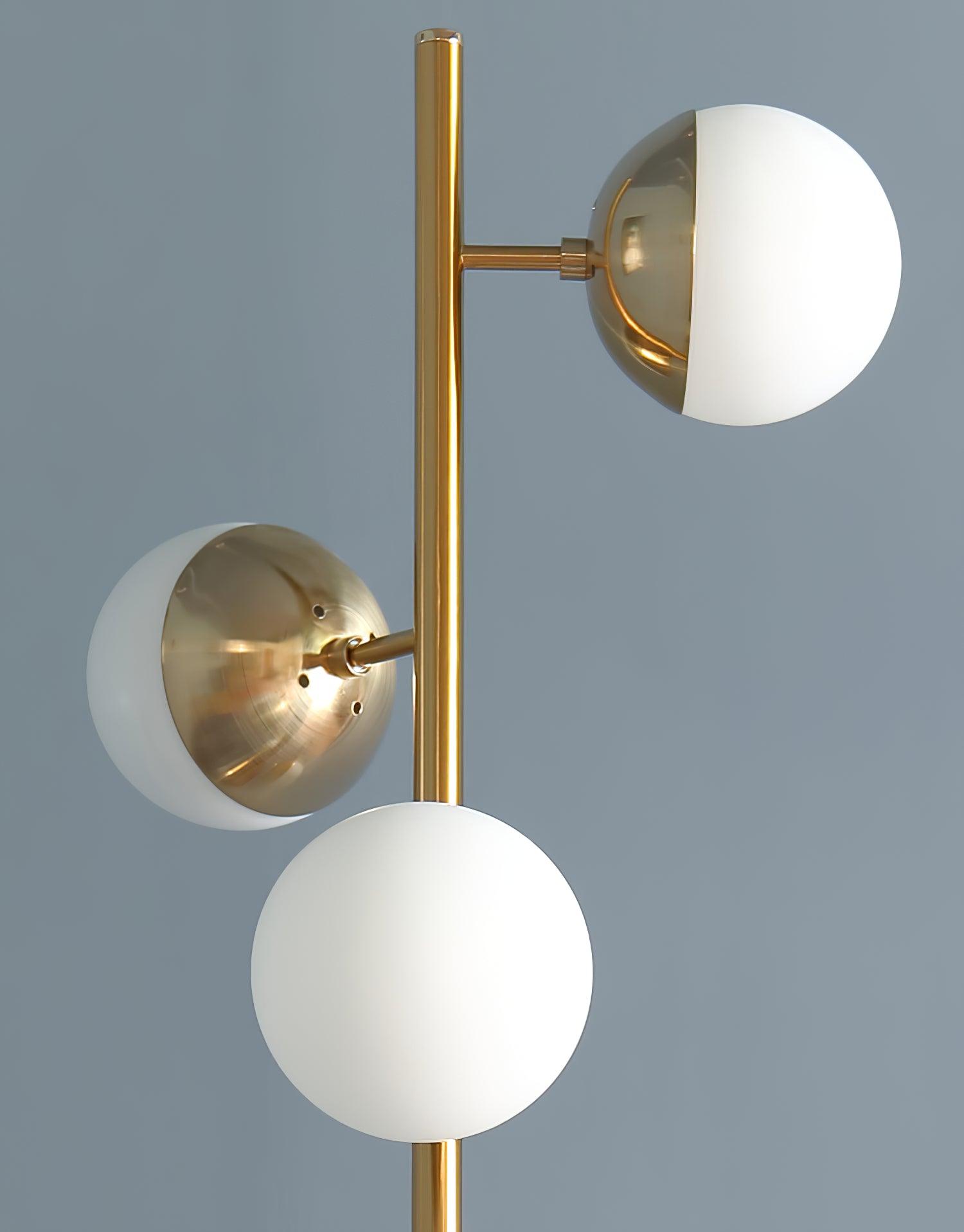 Modern LED Floor Lamp with Globe Lights – Gold Design Lamp for Living Room