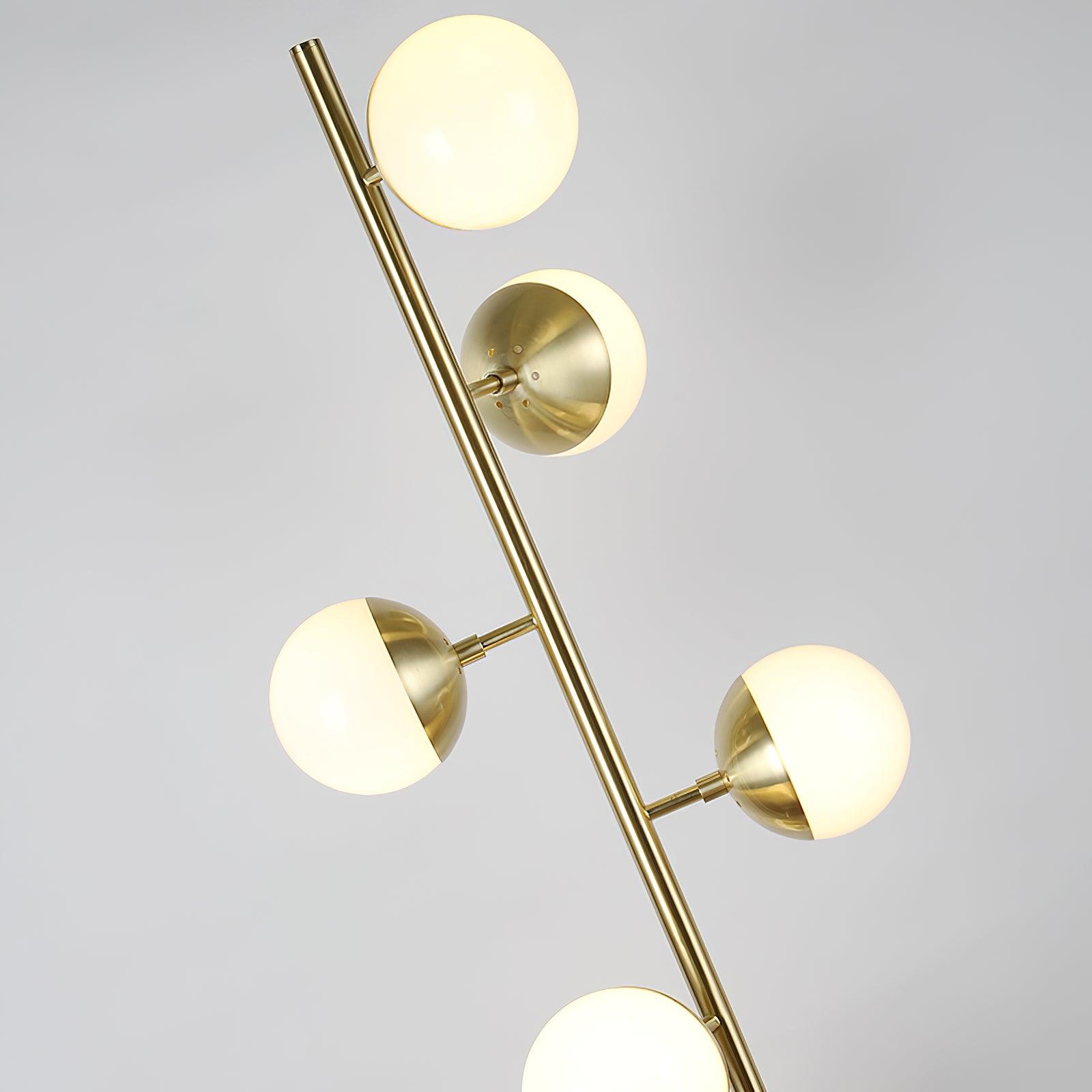 Modern LED Floor Lamp with Globe Lights – Gold Design Lamp for Living Room