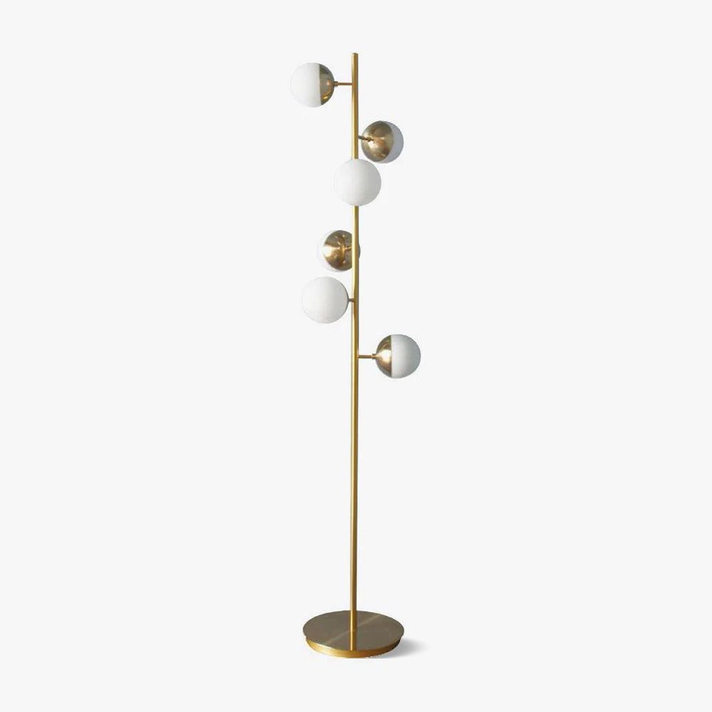 Modern LED Floor Lamp with Globe Lights – Gold Design Lamp for Living Room