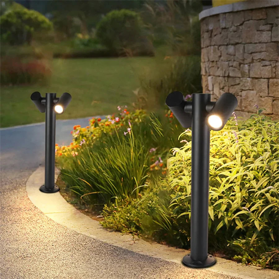 Double LED Post Light for Garden and Driveway – Weatherproof, Energy Efficient & Modern Design