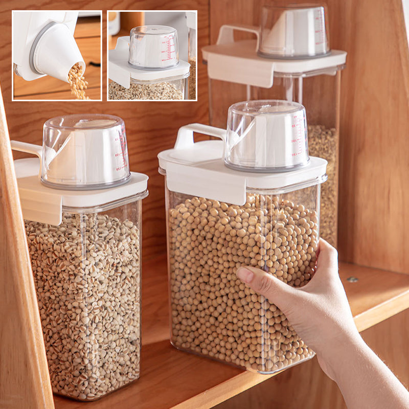 Airtight Storage Container with Spout – BPA-Free Food Storage Box for Grains and Rice