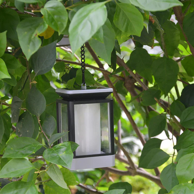 Solar-Powered Flame Lantern with LED – Weatherproof Outdoor Light for Garden, Terrace and Balcony