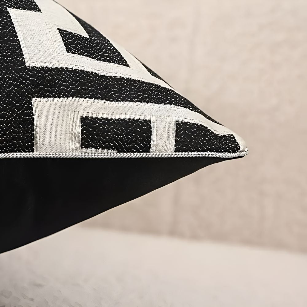 Geometric Design Textured Cushion Cover