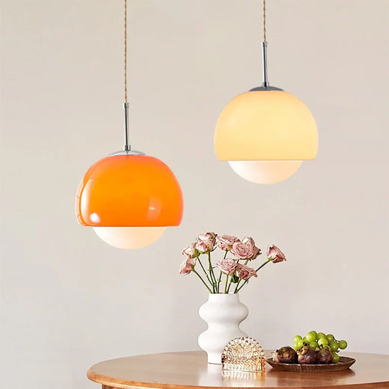 Nordic Glass Pendant Light – Retro Hanging Lamp for Dining Room & Kitchen