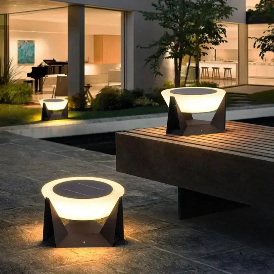 Elegant Solar Outdoor Light – Modern LED Solar Lamp for Terrace and Garden