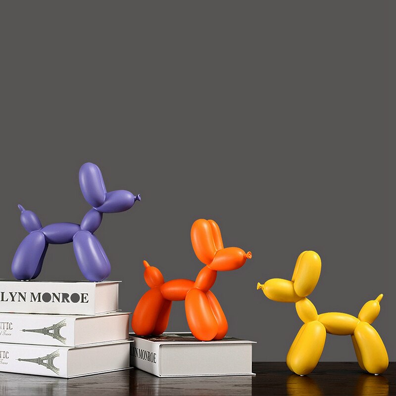 Colourful Balloon Dog Sculpture – Modern Decor for Living Room and Office