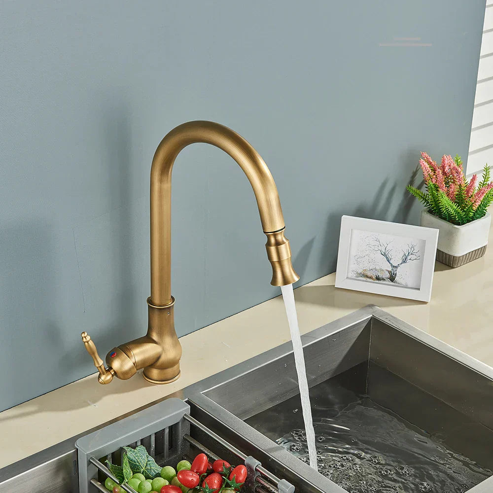 Antique Brass Faucet – Vintage Design for the Kitchen