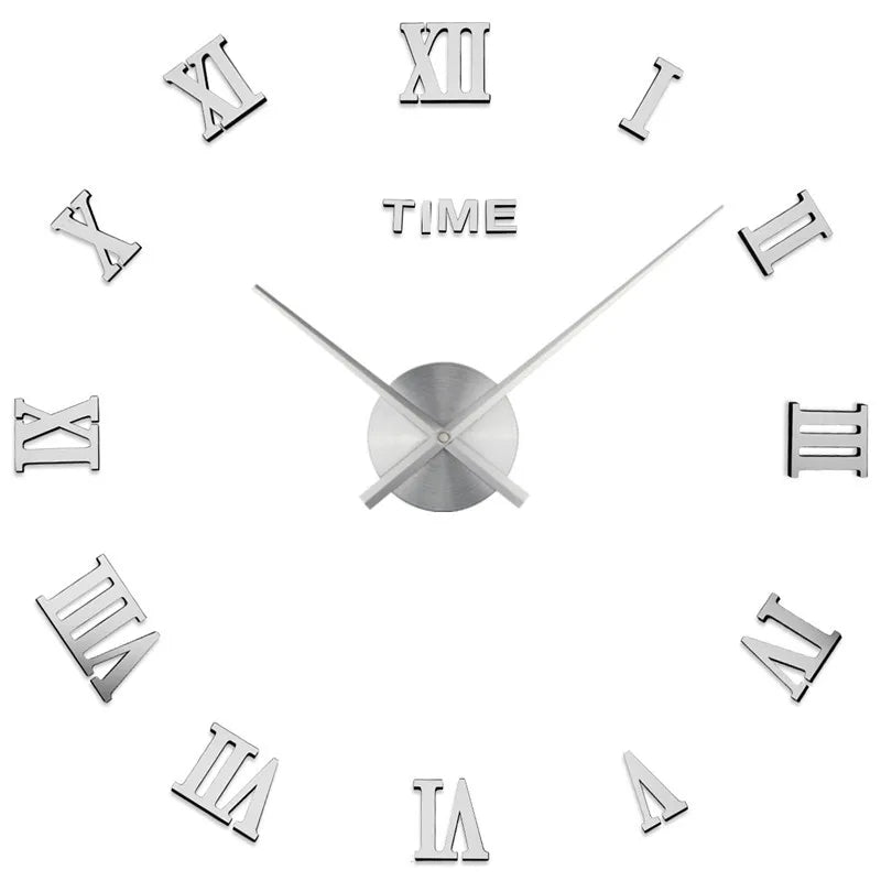 Modern Wall Clock with Roman Numerals – Stylish Living Room Clock for Wall Decoration