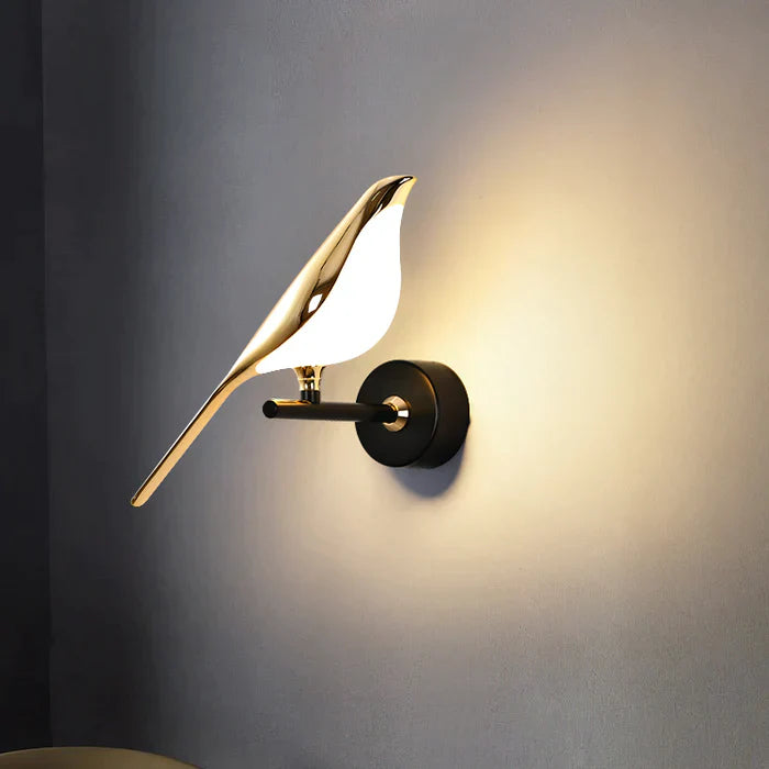 Modern Bird-Shaped Wall Lamp with Magnetic Attachment