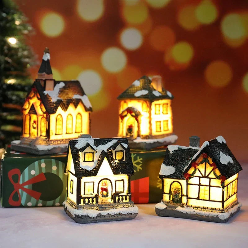 LED Illuminated Decorative House – Atmospheric Christmas Decoration for New Year's Eve and New Year