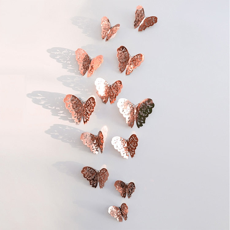 3D Butterfly Wall Stickers, Ideal for Weddings and Room Decoration