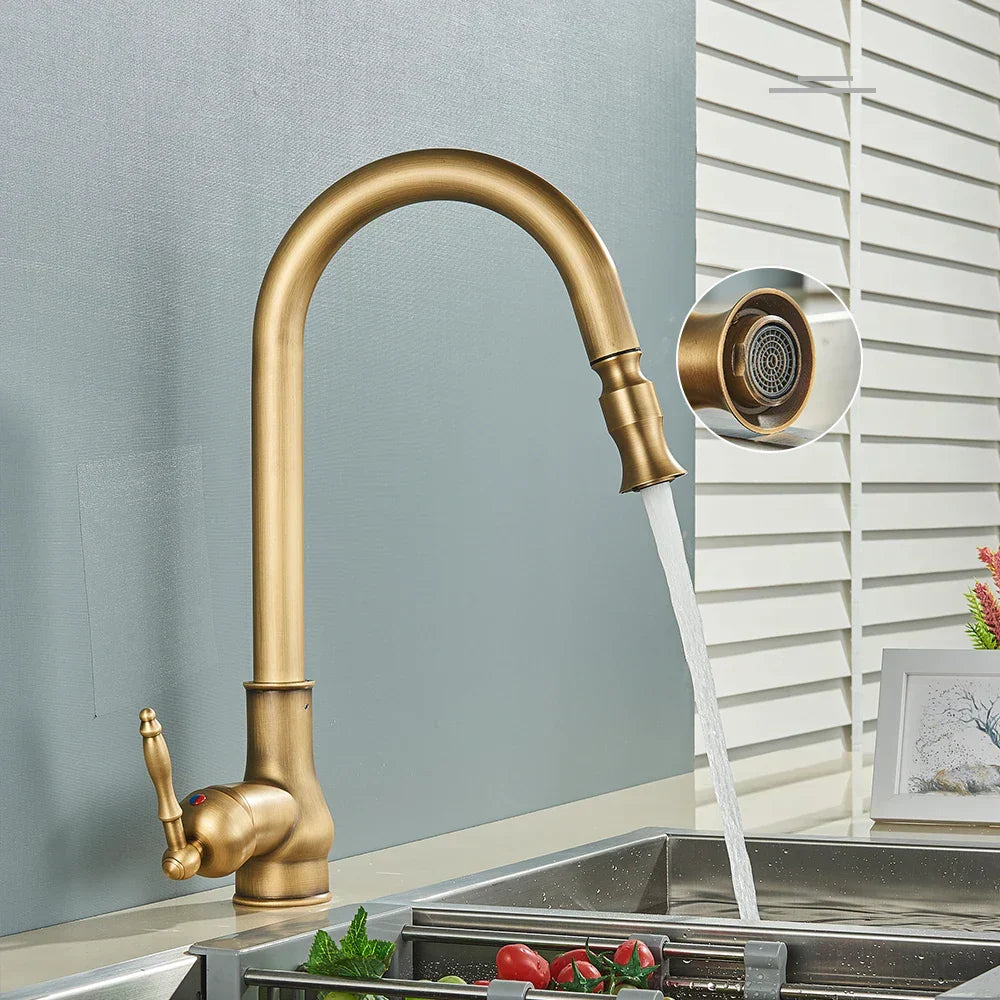 Antique Brass Faucet – Vintage Design for the Kitchen