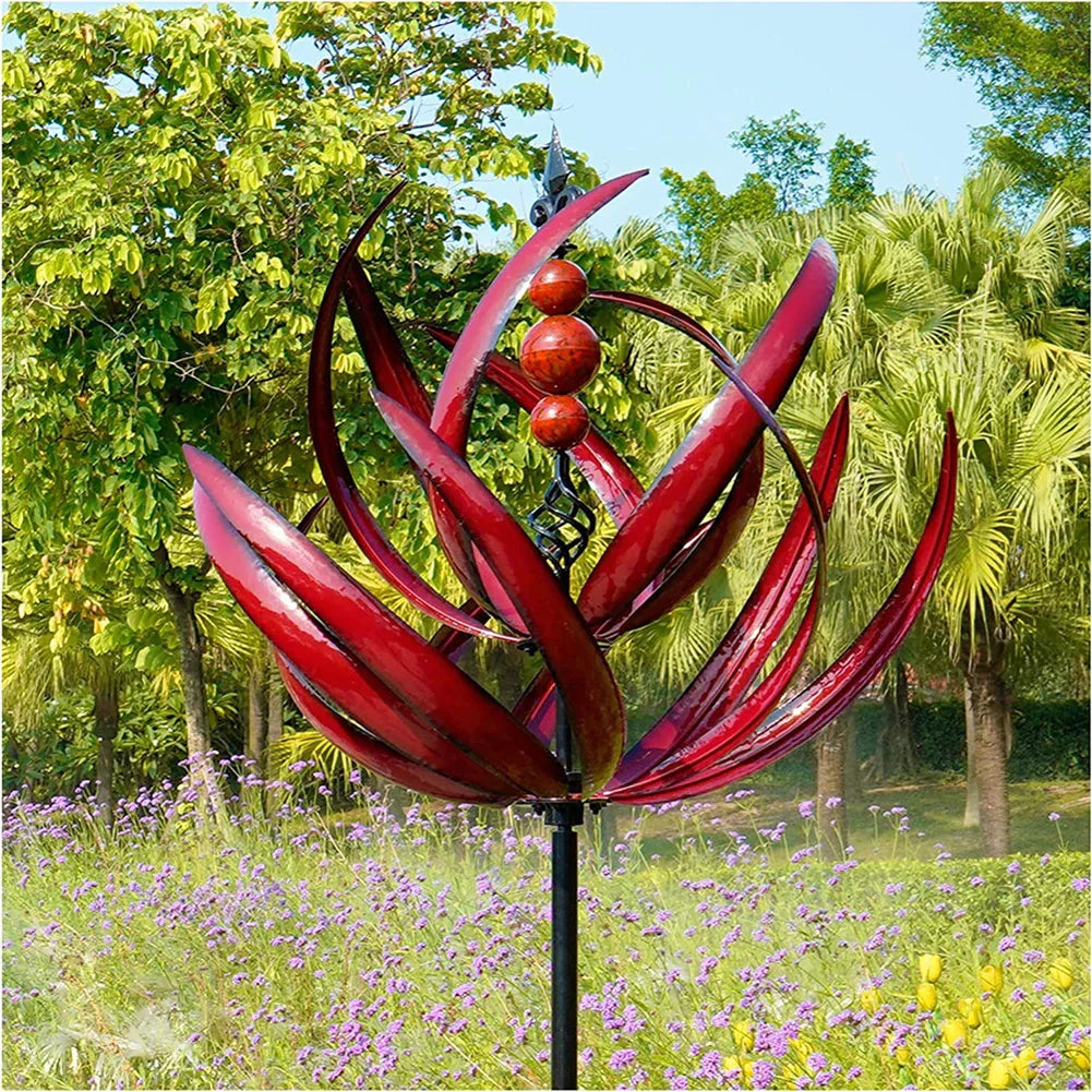 Metal Windmill Garden Sculpture – Outdoor Decor for Garden and Terrace