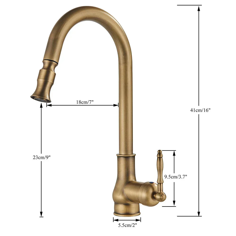 Antique Brass Faucet – Vintage Design for the Kitchen