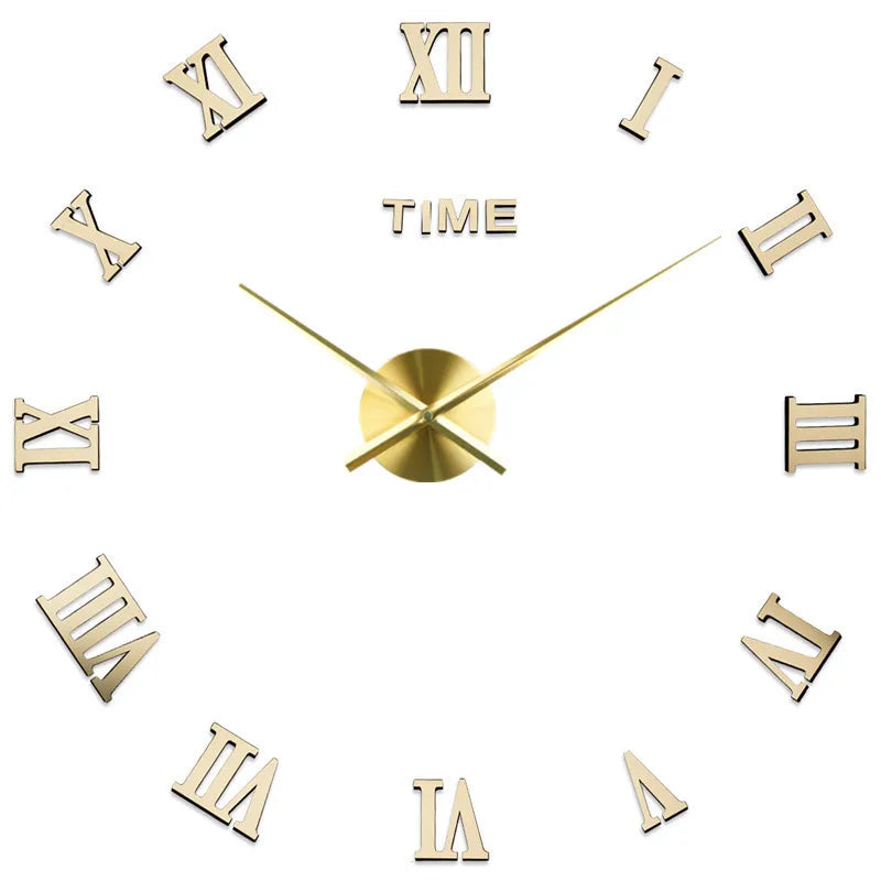 Modern Wall Clock with Roman Numerals – Stylish Living Room Clock for Wall Decoration