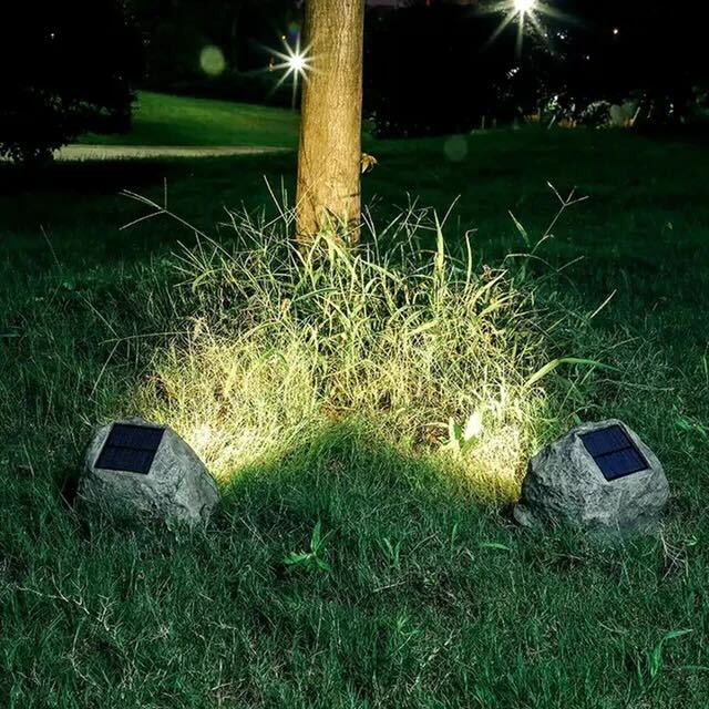 Solar-Powered Garden Light in Stone Look – Weatherproof Outdoor Lighting with Solar Panel