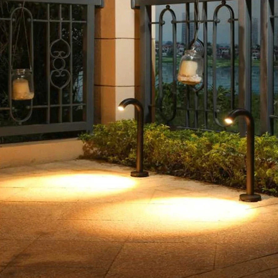 Solar LED Arch Light for Gardens and Pathways - Modern Outdoor Lighting, Waterproof, Energy-Saving