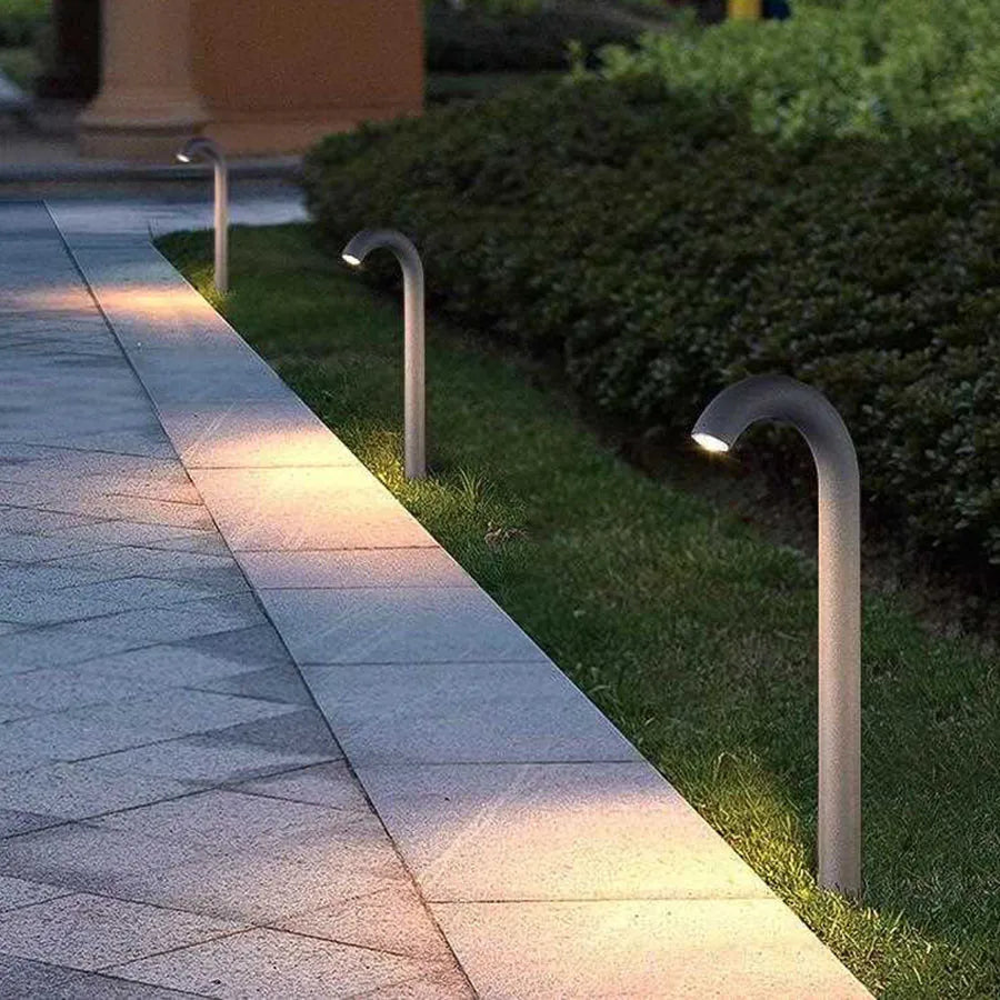 Solar LED Arch Light for Gardens and Pathways - Modern Outdoor Lighting, Waterproof, Energy-Saving