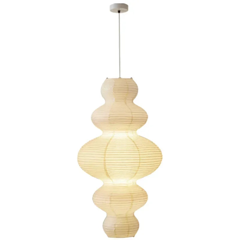 Rice Paper Chandelier - Zen Style Pendant Lamp for Living Room and Dining Room