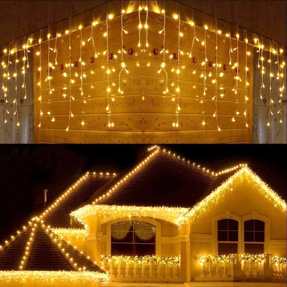 Colourful LED String Lights for Outdoors – Christmas and New Year Lighting for Home and Garden