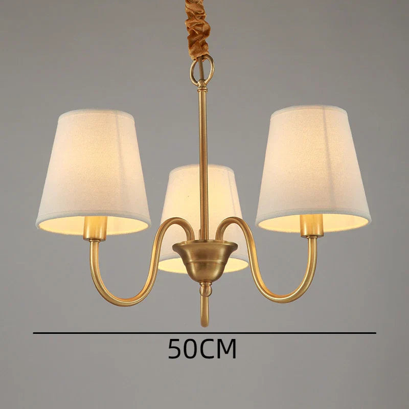 Classic Copper Chandelier - Elegant Vintage Ceiling Light in Retro Style