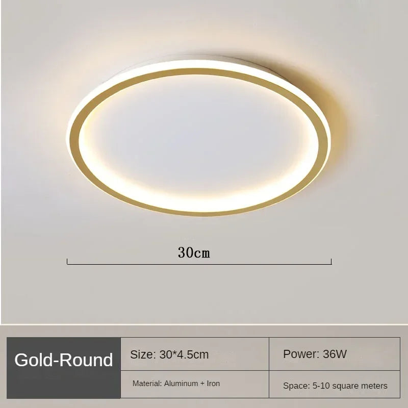 Scandinavian Round LED Ceiling Light Fixture