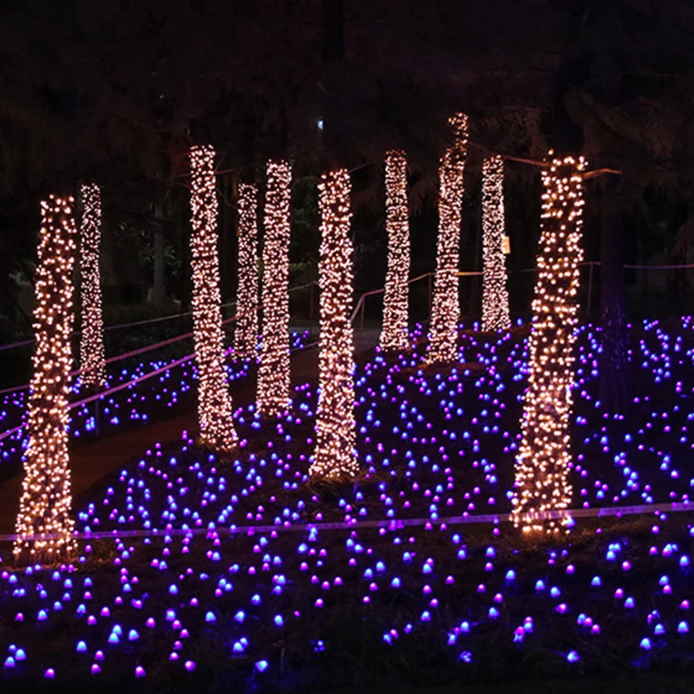 Solar-Powered Mushroom String Lights for Garden – LED Lawn Lamps for Outdoors, Weatherproof