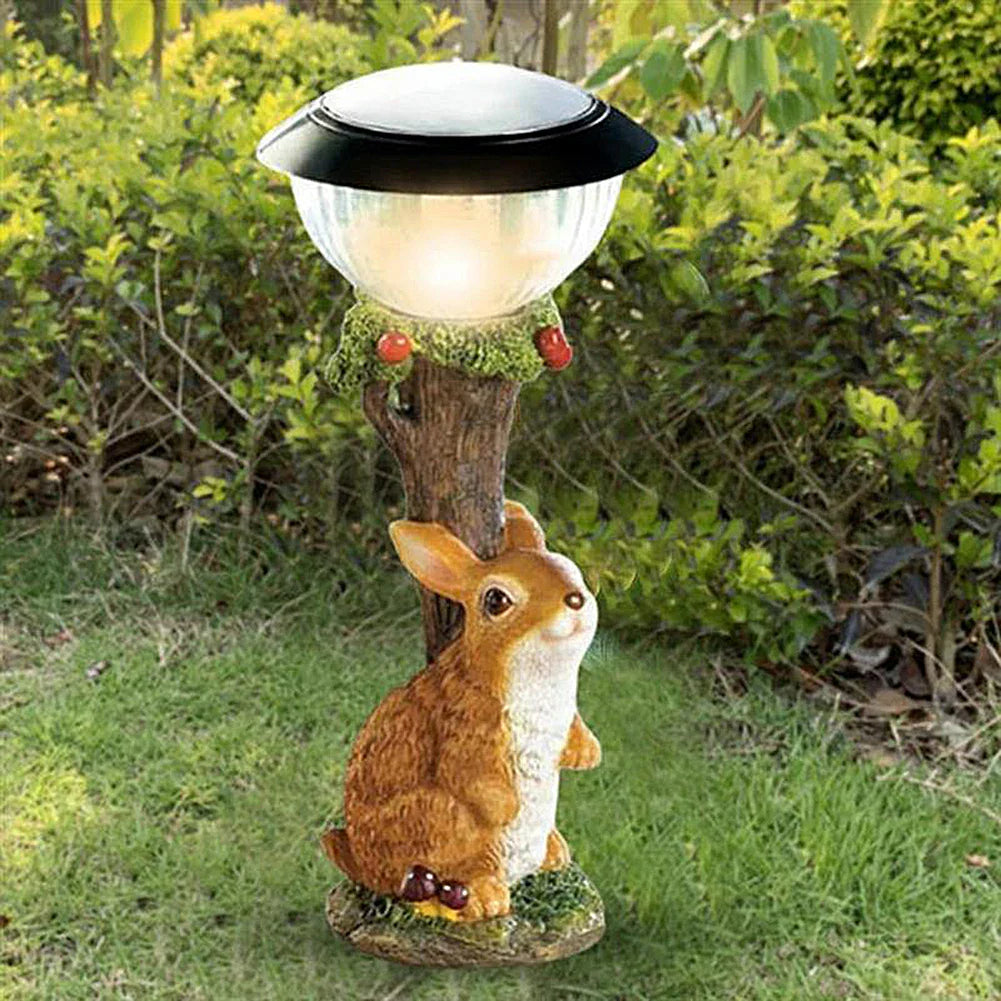 Solar-Powered Garden Light with Animal Figurine – Decorative LED Outdoor Lamp for Garden and Terrace