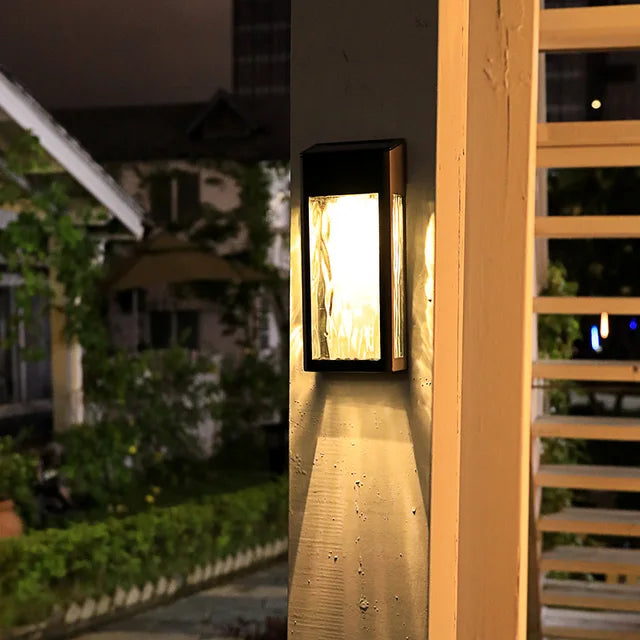 Solar-Powered Outdoor Wall Light – Energy-Saving LED Wall Lamp for Garden and Terrace