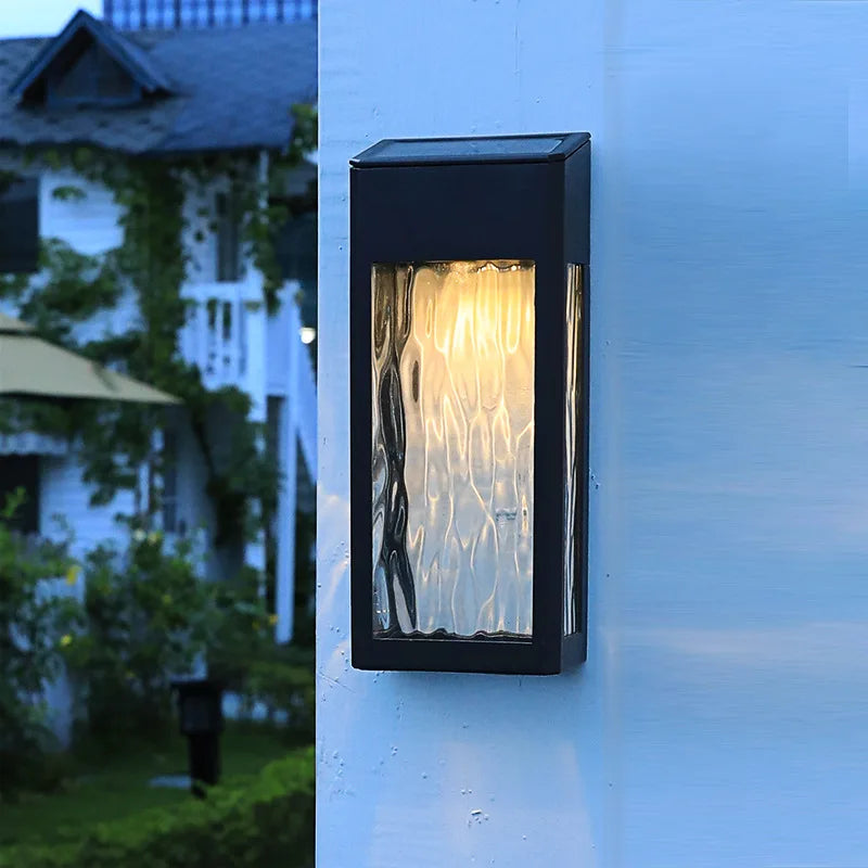 Solar-Powered Outdoor Wall Light – Energy-Saving LED Wall Lamp for Garden and Terrace