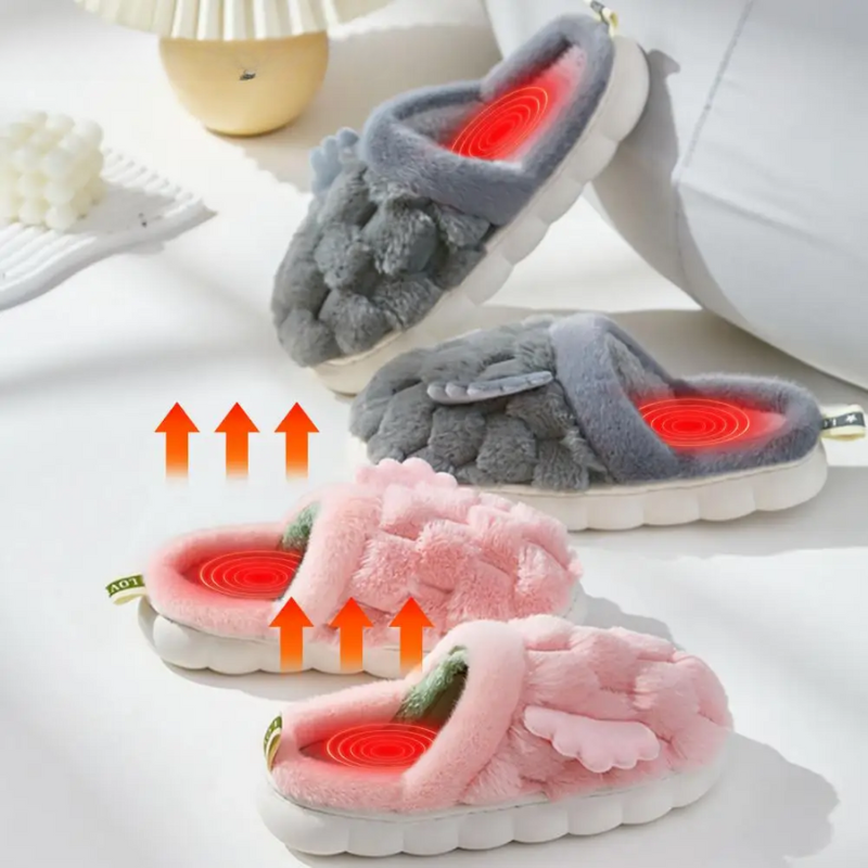 Warm Fluffy Slippers for Women – Cozy Slippers with Shared Heat, Non-Slip and Comfortable for Home, Perfect for Cold Winter Days