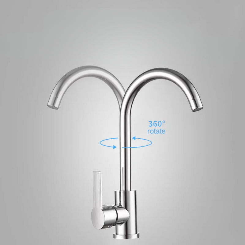 Chrome Faucet with Single Lever Mixer – High-Quality Faucet for Sinks, Easy to Clean, Durable, and Simple Installation for Modern Kitchens