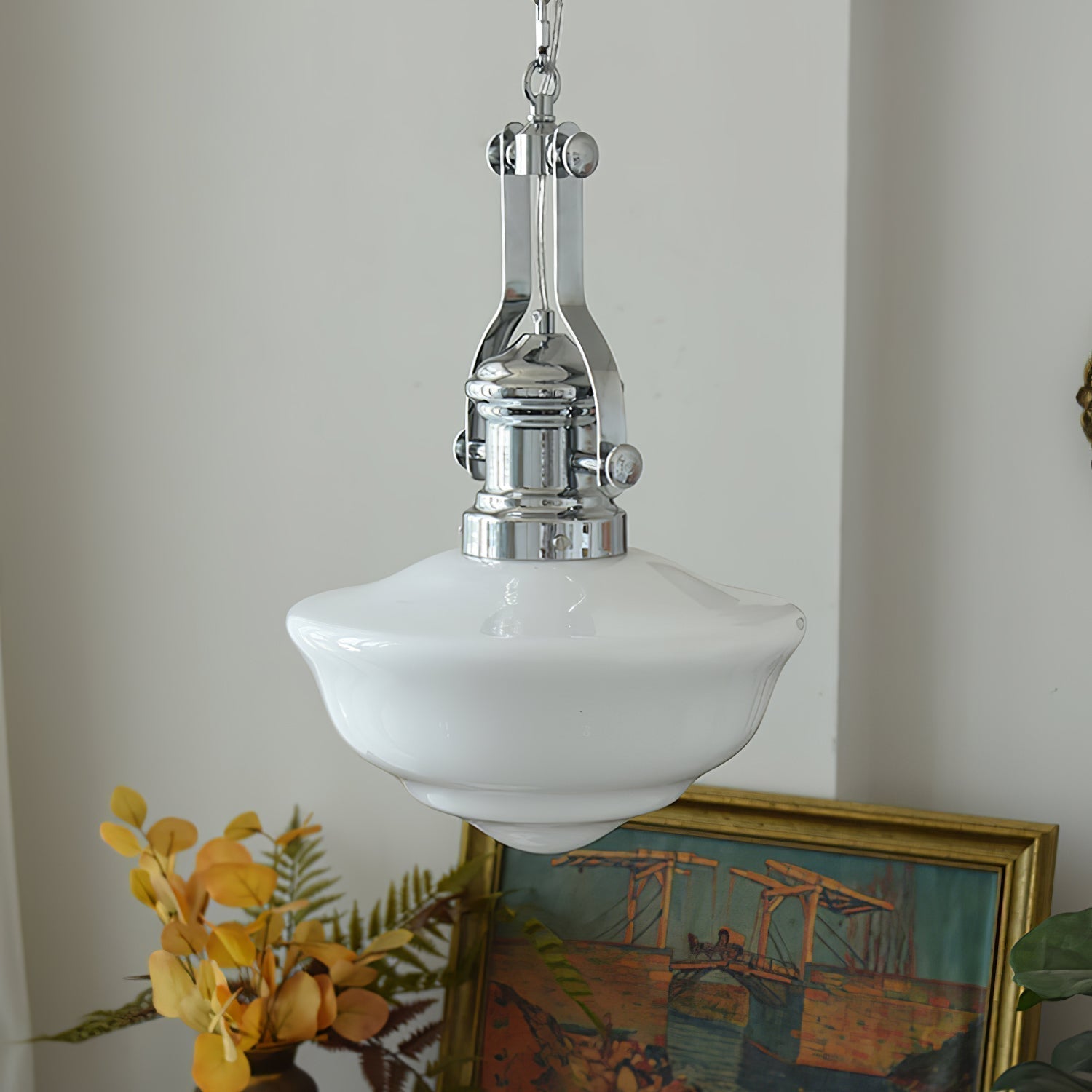 Classic Retro Pendant Light in Schoolhouse Style – Vintage Lighting for Kitchen and Dining Room