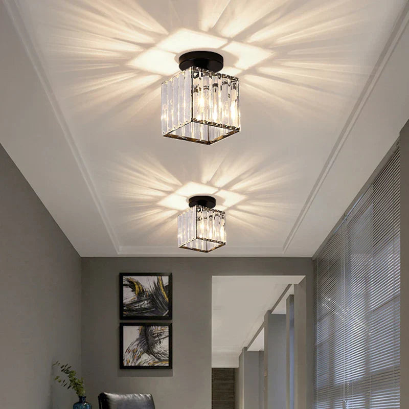 Crystal Ceiling Light – Luxury Lampshade Made of Crystal for Hallway and Living Room