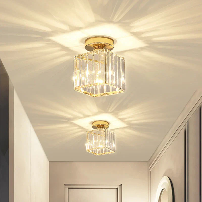 Crystal Ceiling Light – Luxury Lampshade Made of Crystal for Hallway and Living Room