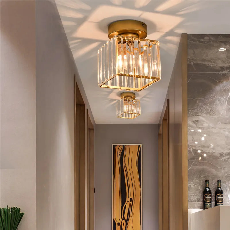 Crystal Ceiling Light – Luxury Lampshade Made of Crystal for Hallway and Living Room