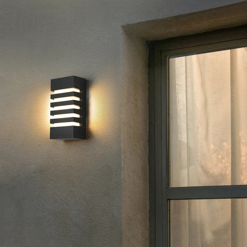 Modern Aluminium Wall Light for Outdoor Use - Weatherproof LED Lighting, Energy Saving, Ideal for Patios and House Facades