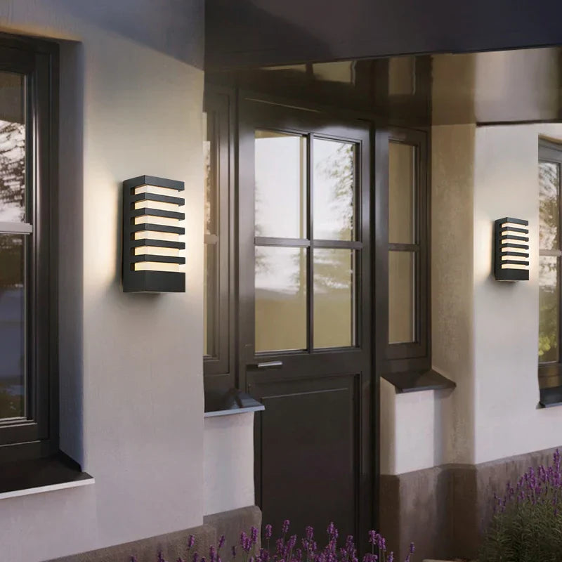 Modern Aluminium Wall Light for Outdoor Use - Weatherproof LED Lighting, Energy Saving, Ideal for Patios and House Facades