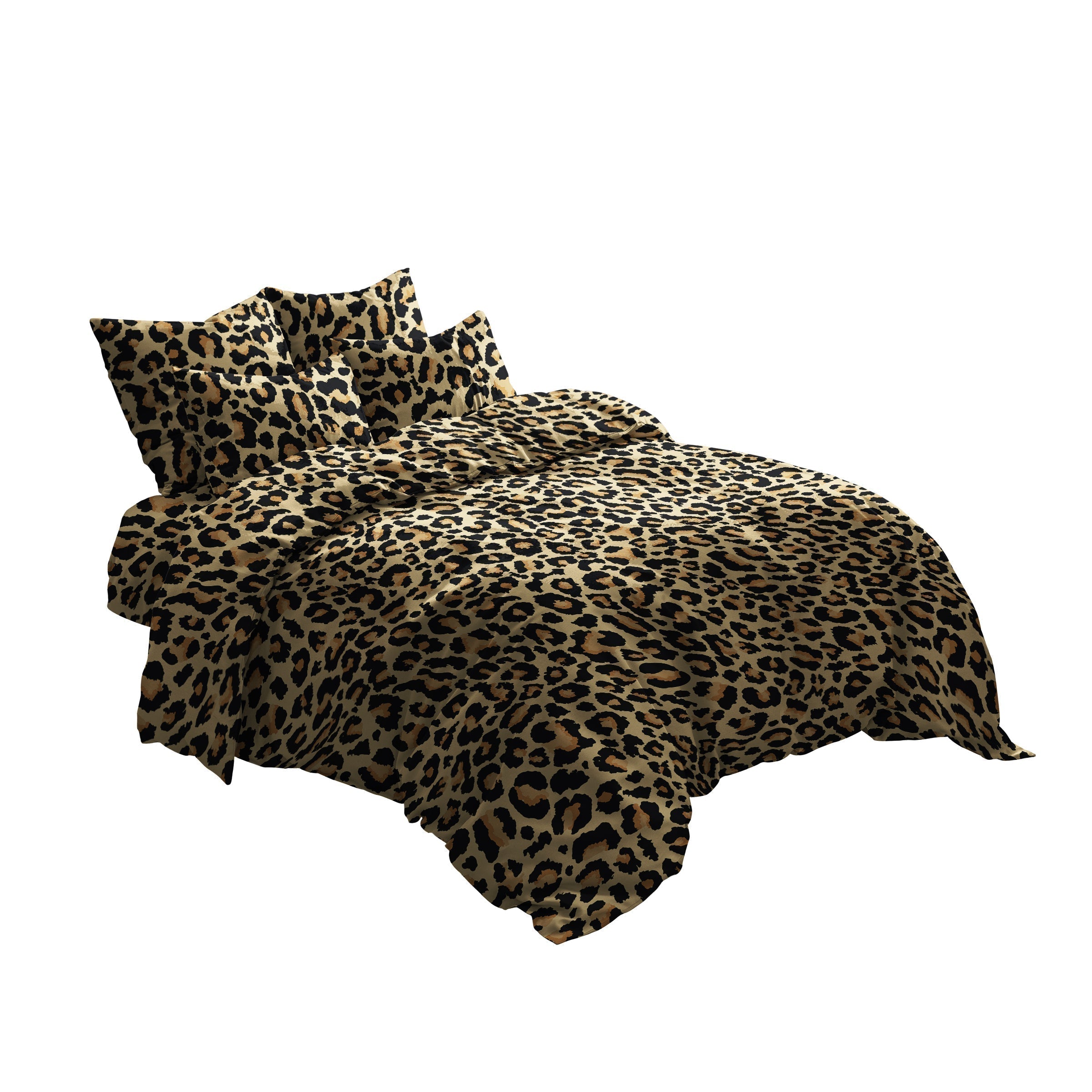 Luxurious Leopard Print Bedding Set Made of Soft Cotton for Stylish Bedrooms