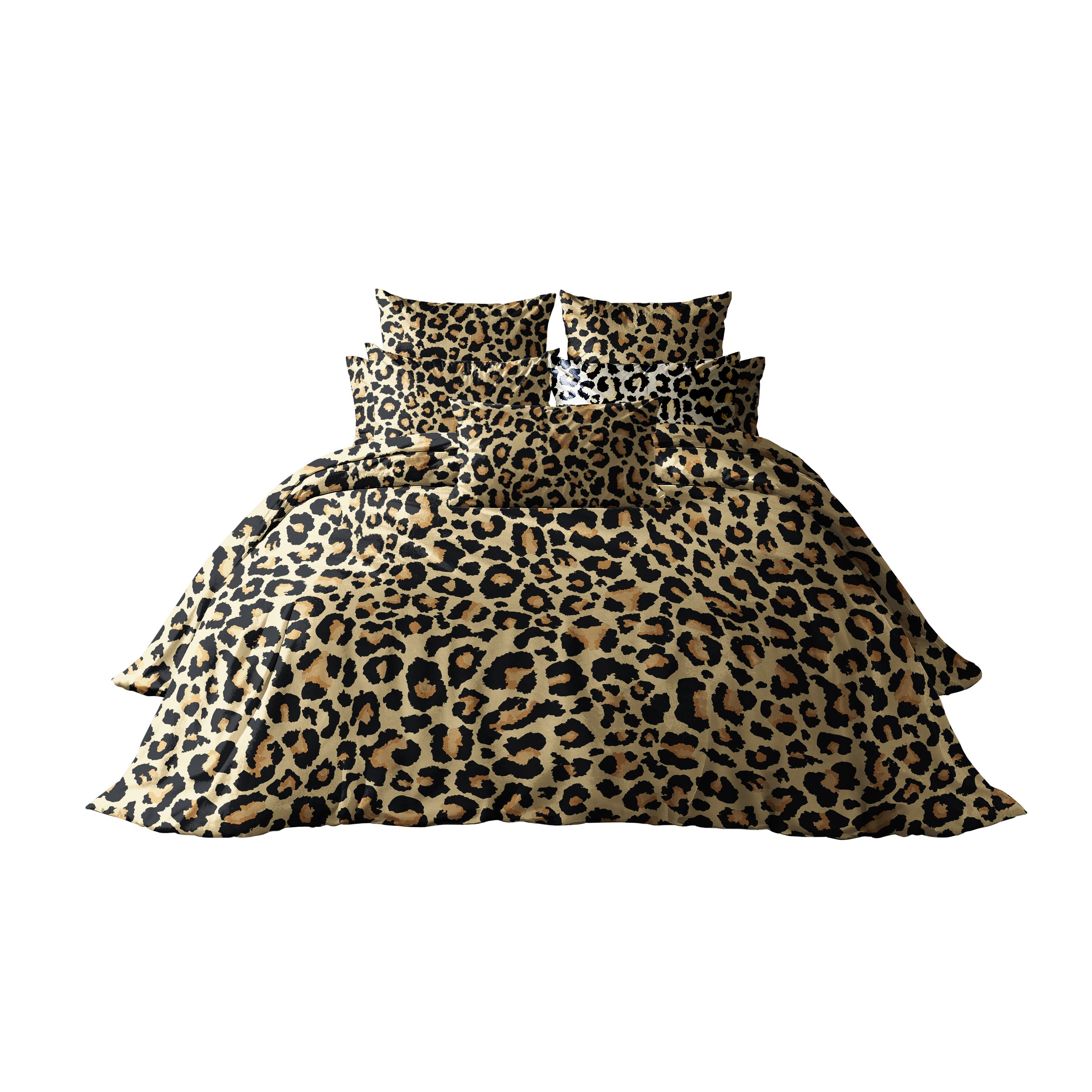 Luxurious Leopard Print Bedding Set Made of Soft Cotton for Stylish Bedrooms