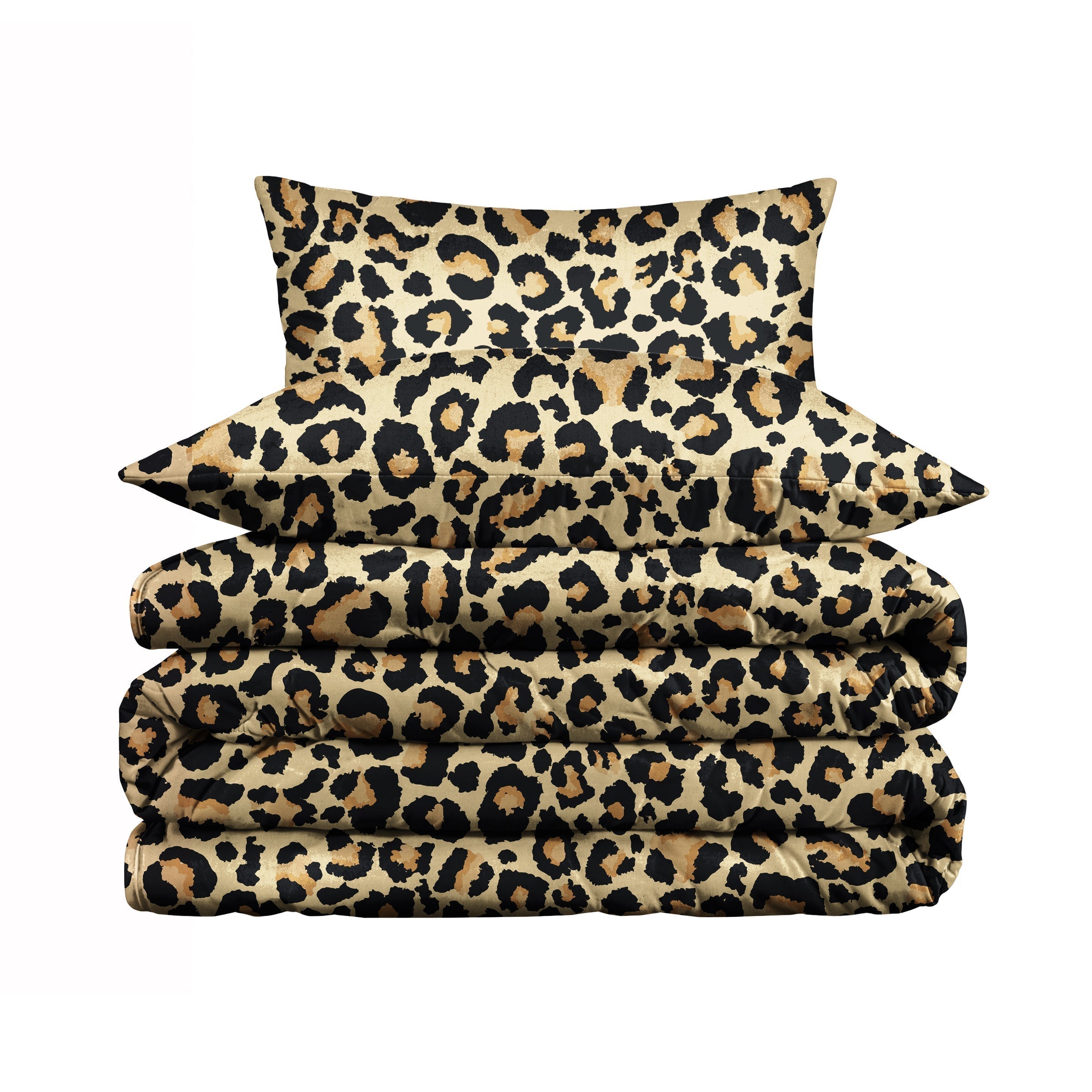 Luxurious Leopard Print Bedding Set Made of Soft Cotton for Stylish Bedrooms