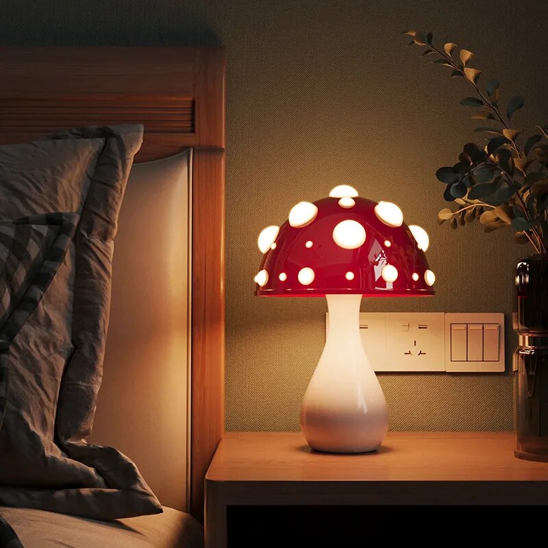 Retro Mushroom-Style LED Table Lamp