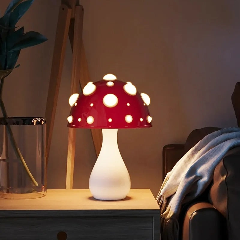 Retro Mushroom-Style LED Table Lamp