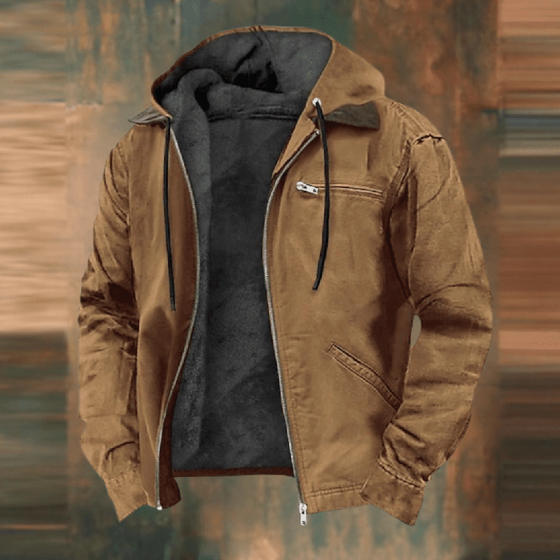 Men's Hooded Winter Jacket | Zip Up