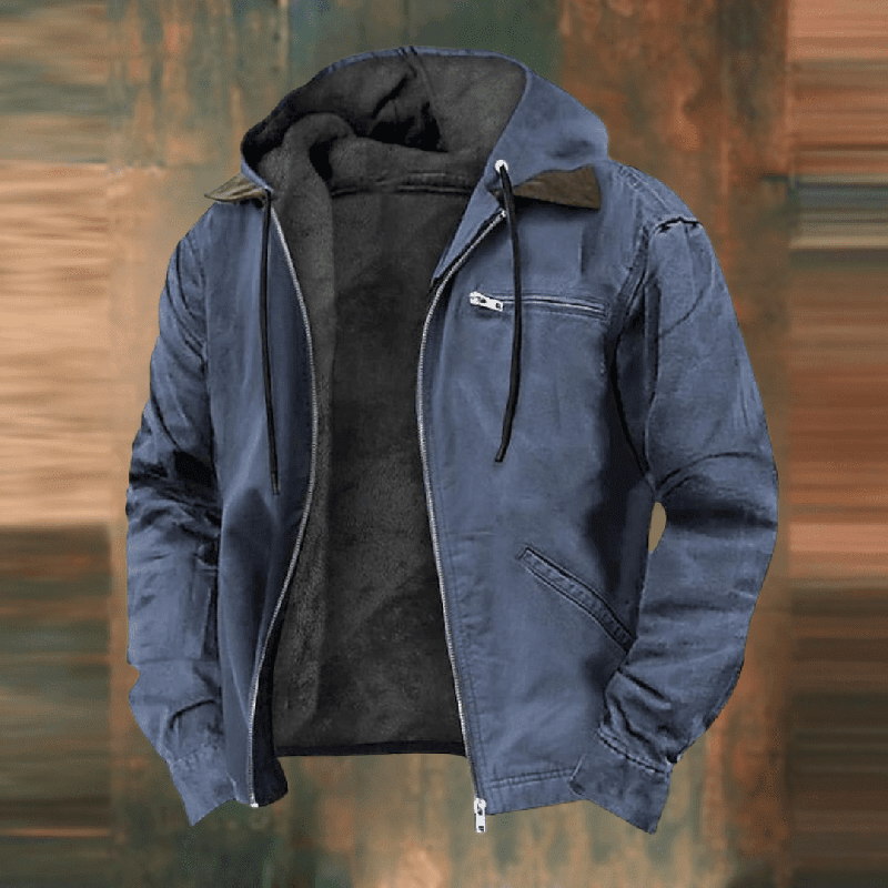 Men's Hooded Winter Jacket | Zip Up