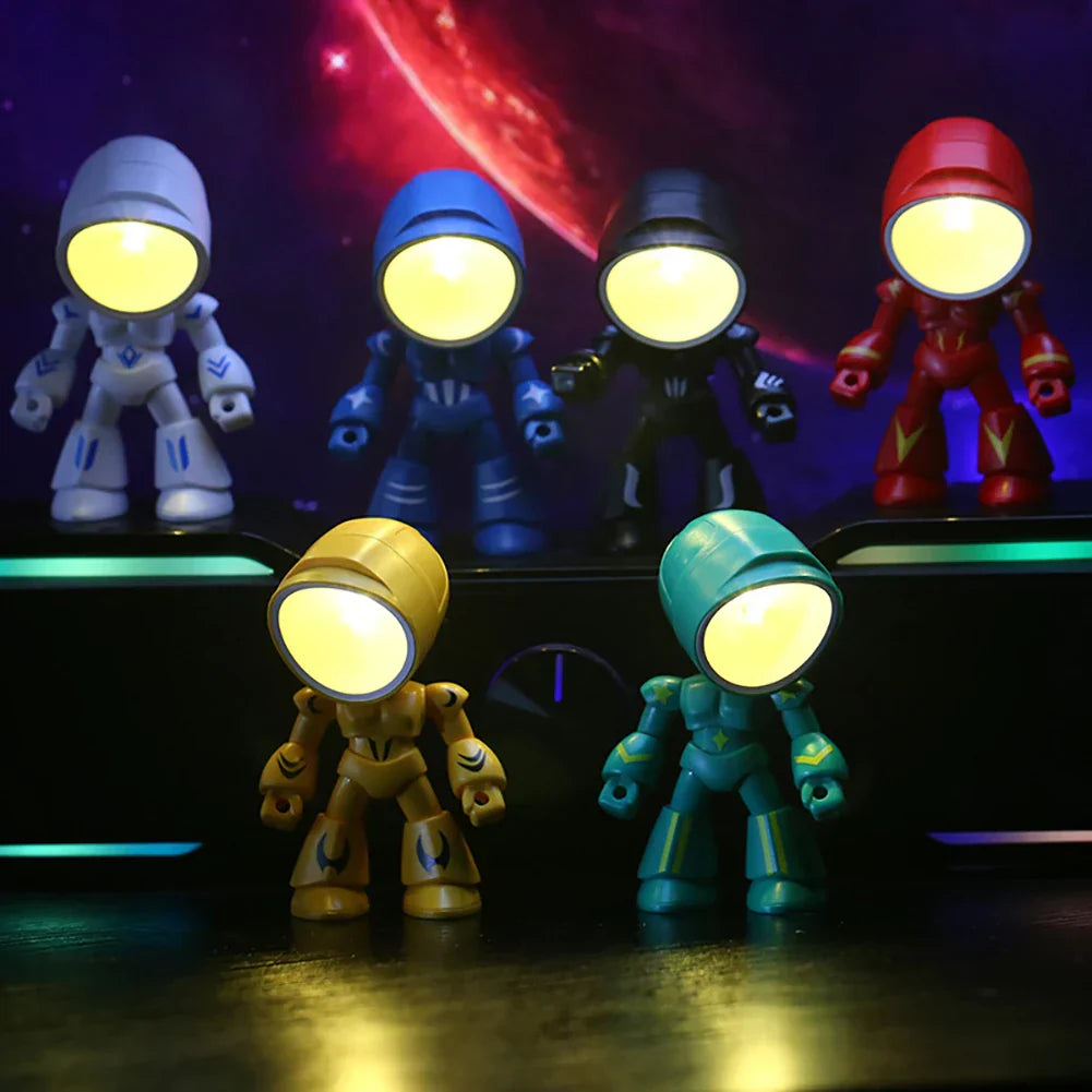 Cute Robot Table Lamp – Creative LED Light for Children's Room and Desk