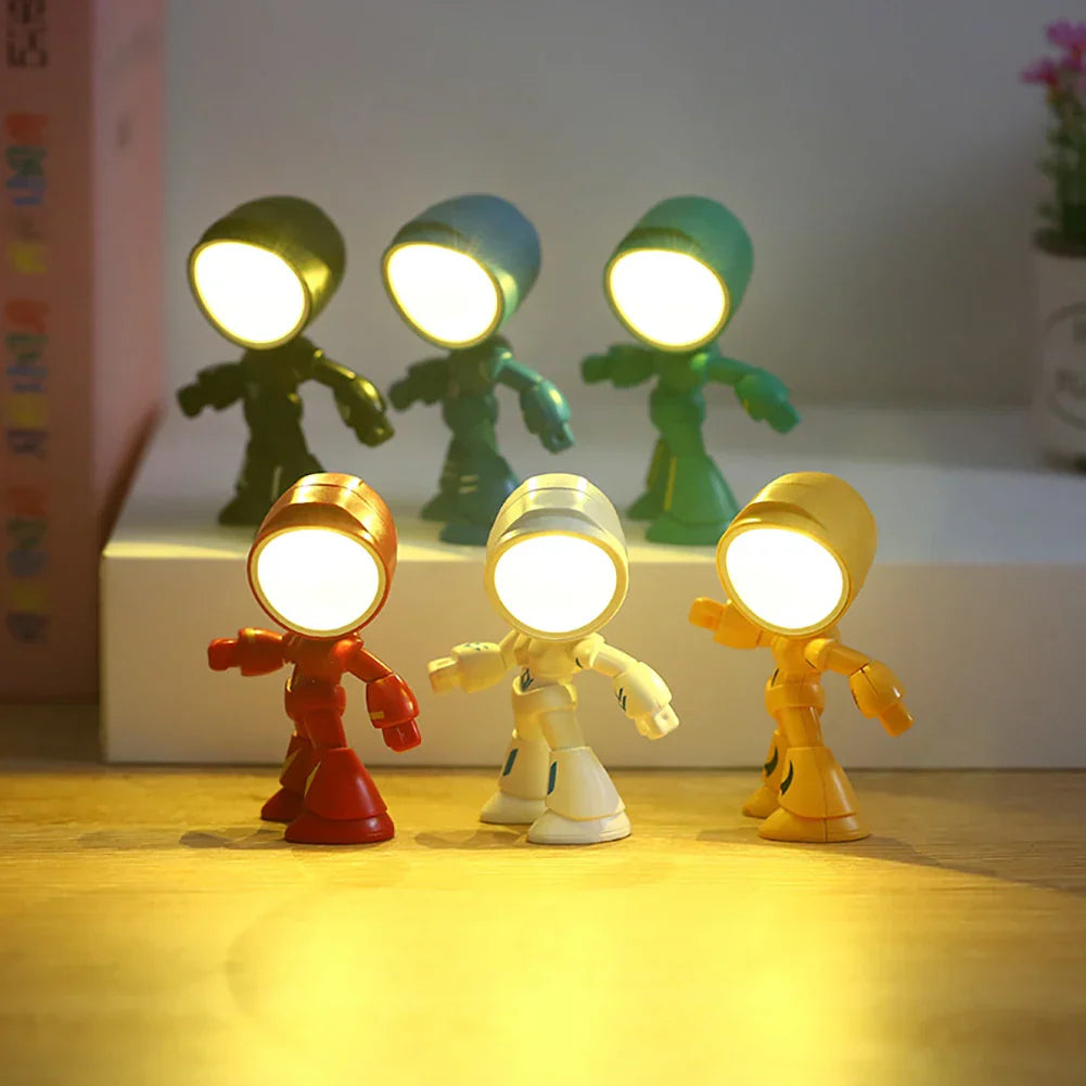 Cute Robot Table Lamp – Creative LED Light for Children's Room and Desk